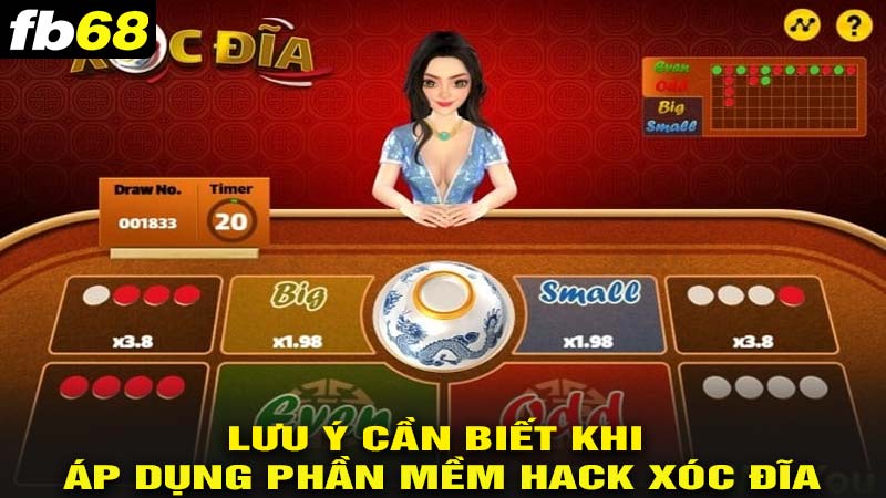 Lưu ý cần biết khi áp dụng phần mềm hack xóc đĩa